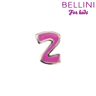 Bellini 570.Z - zilveren bedel met roze emaille letter Z