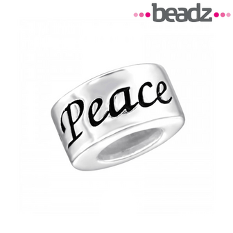 Zilveren bedel PEACE