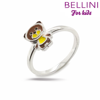 Bellini 579.059 - zilveren kinderring teddybeer