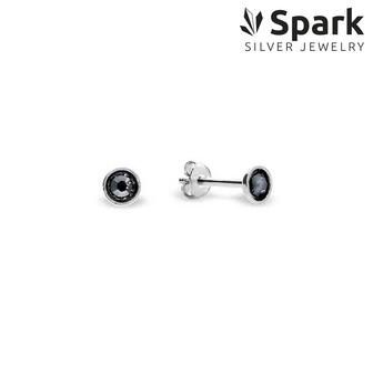 Spark - Pinpoint studs - Silver Night